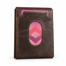 Full-Grain Leather Card Holder Wallet for Men | Brown Snap Wallet