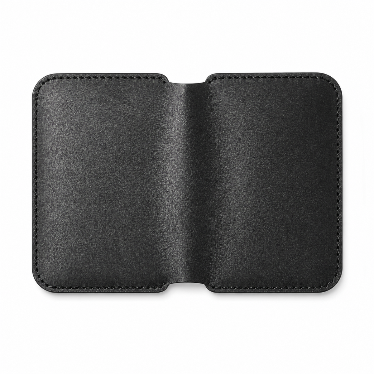 Slim Black Full-Grain Leather Wallet for Men Handmade Card & Cash Wallet
