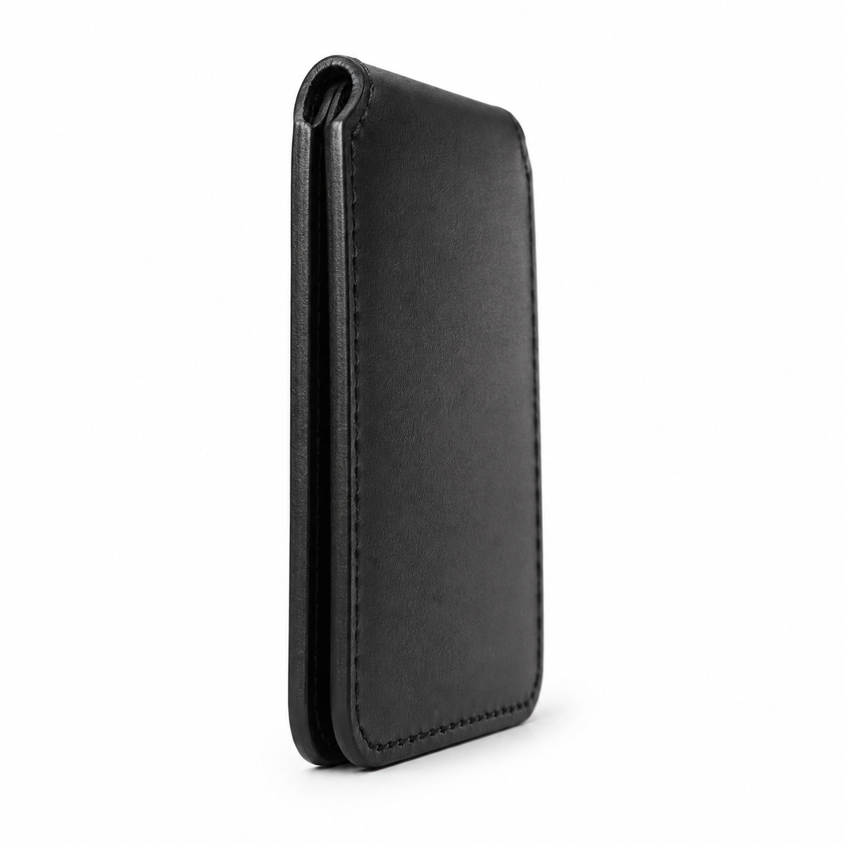 Slim Black Full-Grain Leather Wallet for Men Handmade Card & Cash Wallet