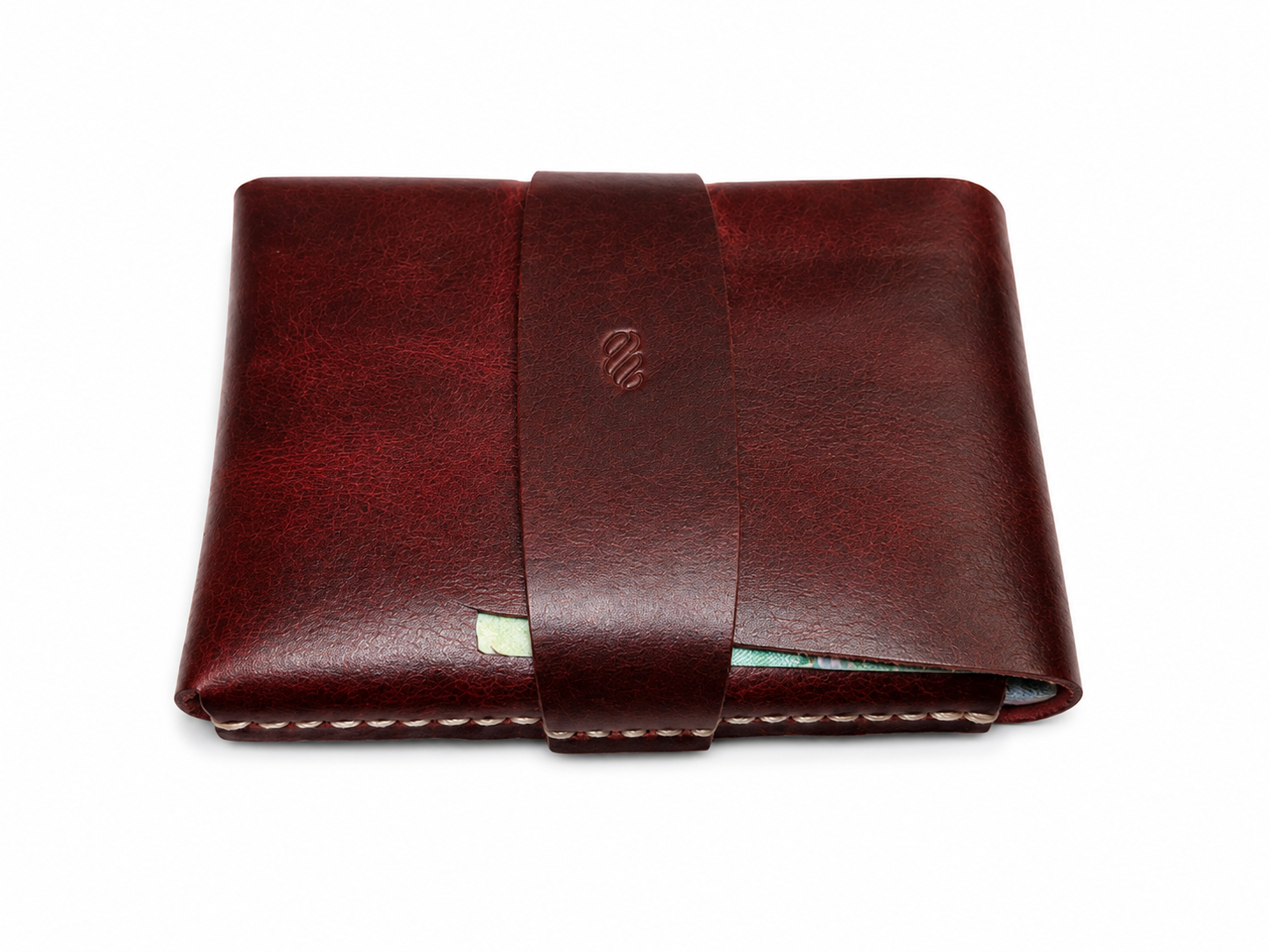Premium Handmade Full-Grain Leather Wallet for Men Genuine Leather Hand-Stitched Bifold Wallet