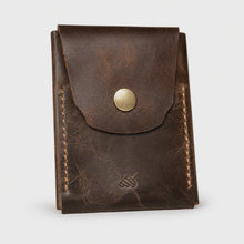 Video for Full-Grain Leather Card Holder Wallet for Men | Brown Snap Wallet