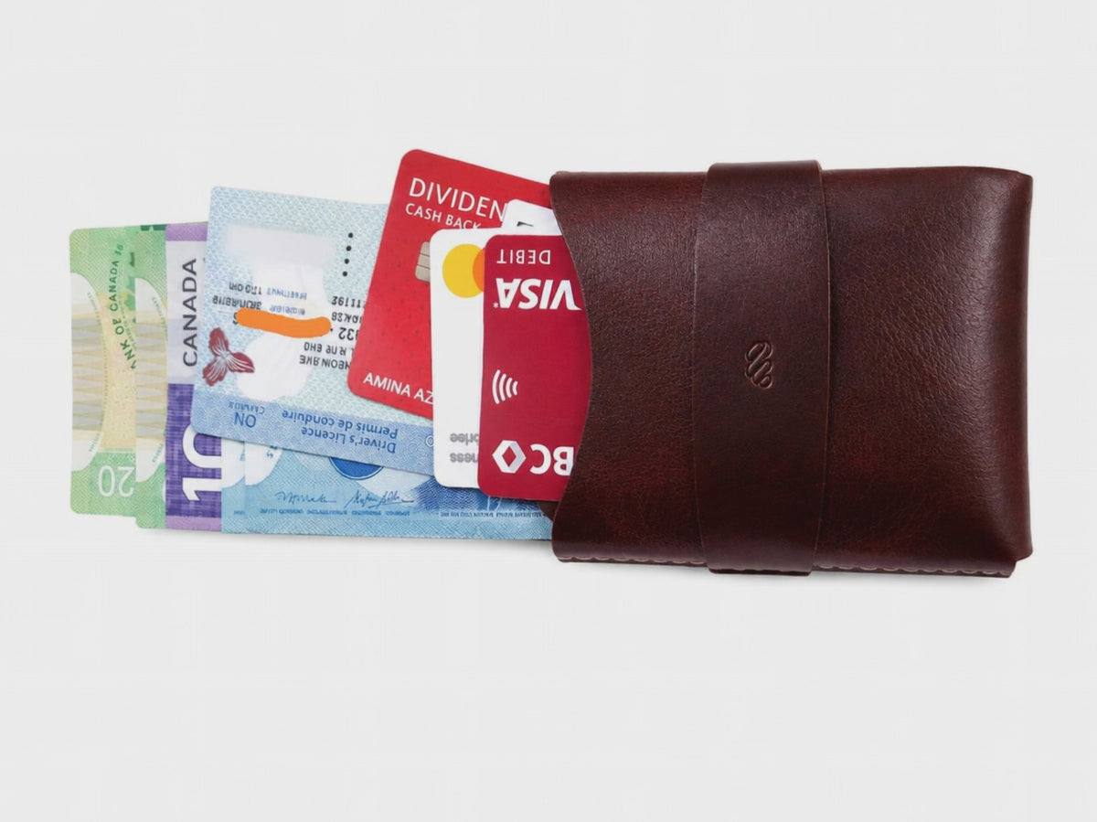 Video for Premium Handmade Full-Grain Leather Wallet for Men Genuine Leather Hand-Stitched Bifold Wallet